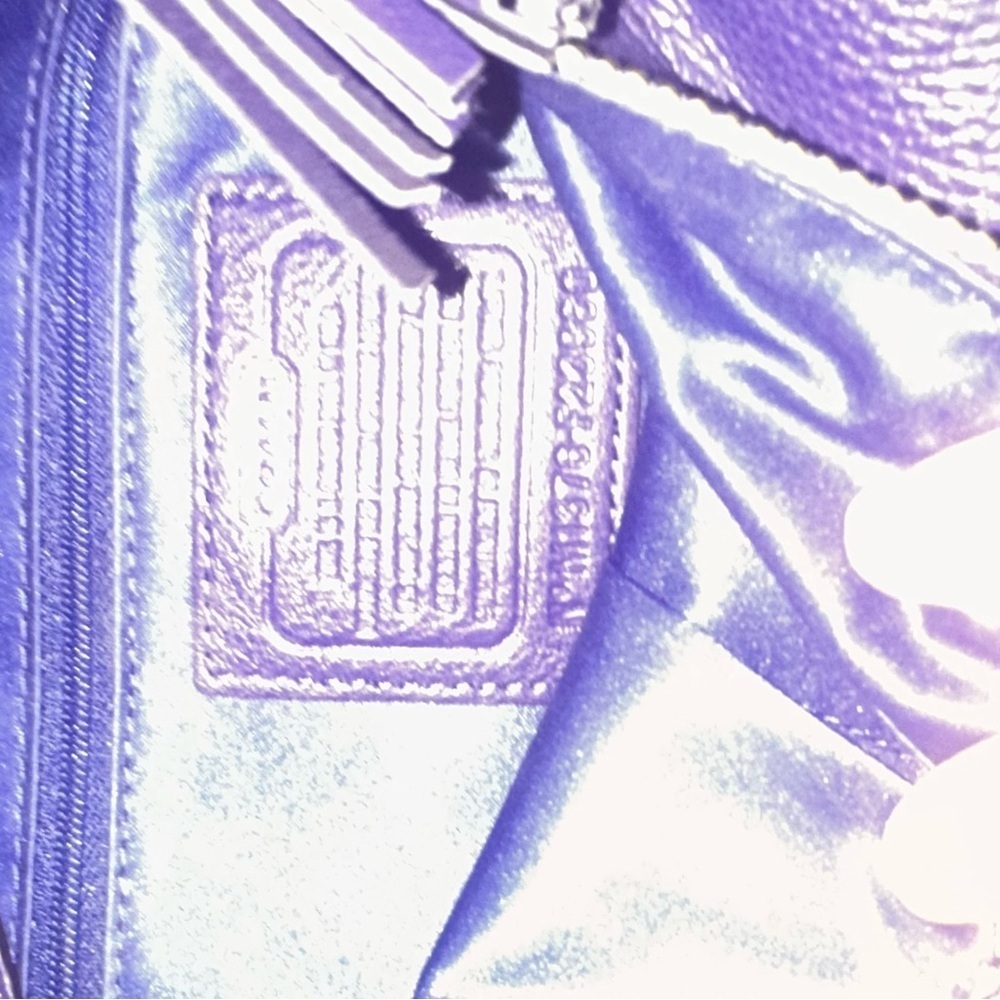 Coach Women's Blue Leather Shoulder Bag - Picture 13 of 15